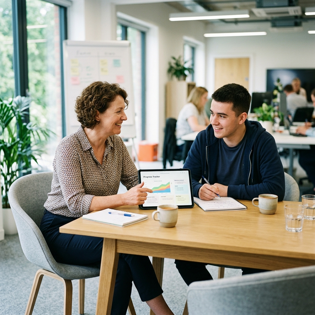 Mentoring session at Trinity Support