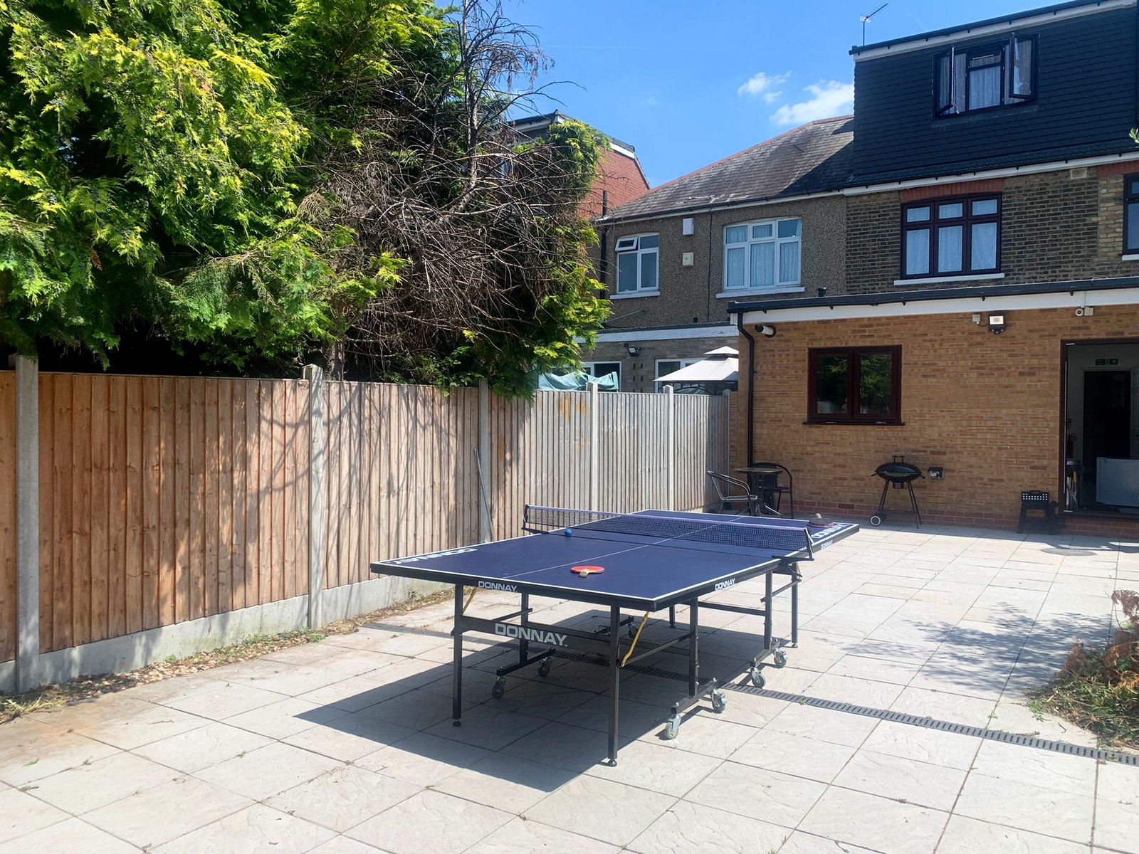 Outdoor table tennis area